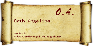 Orth Angelina névjegykártya